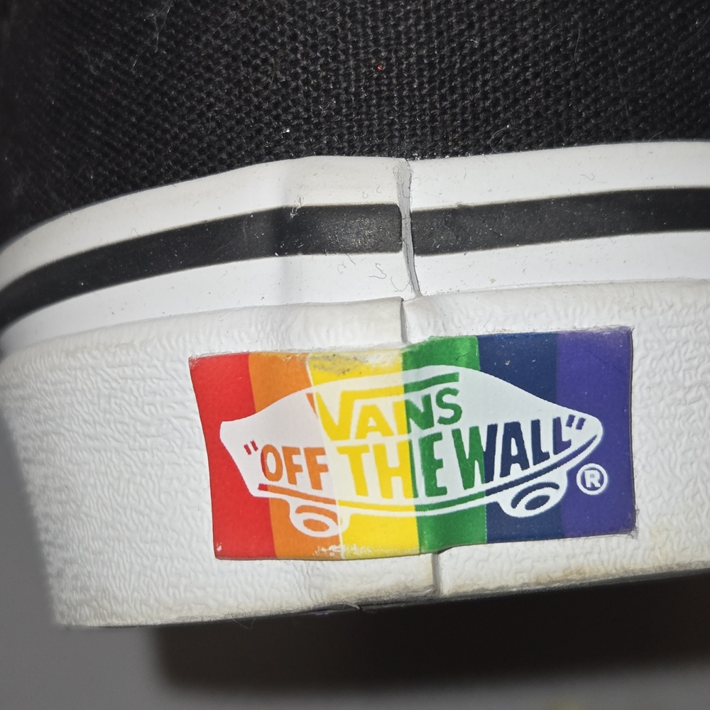 Vans Black And Rainbow Pride Shoes